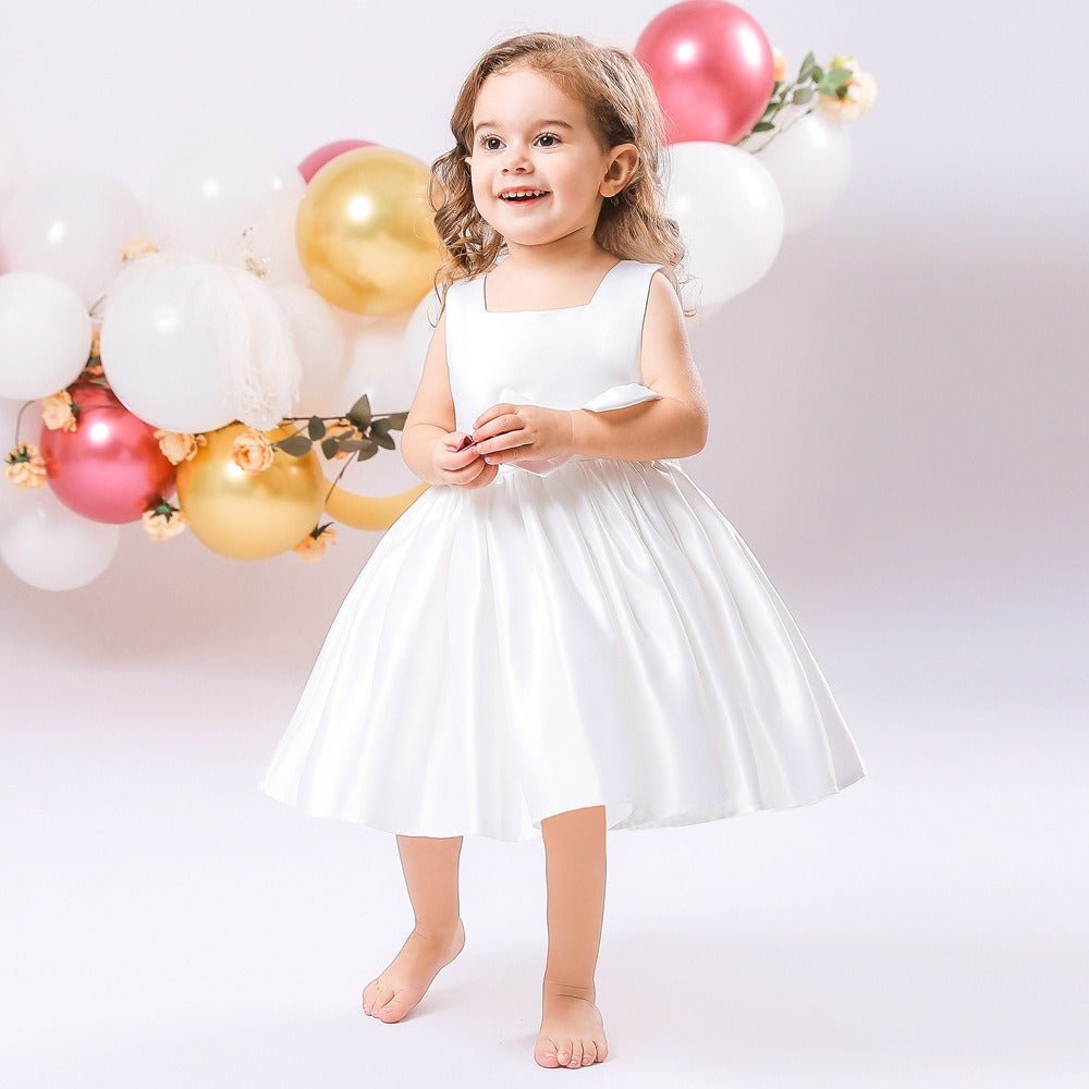 Big Bow Flower Girl Birthday Wedding Dress -  BAAA51110008 - Luzilly Bridal & Apparel