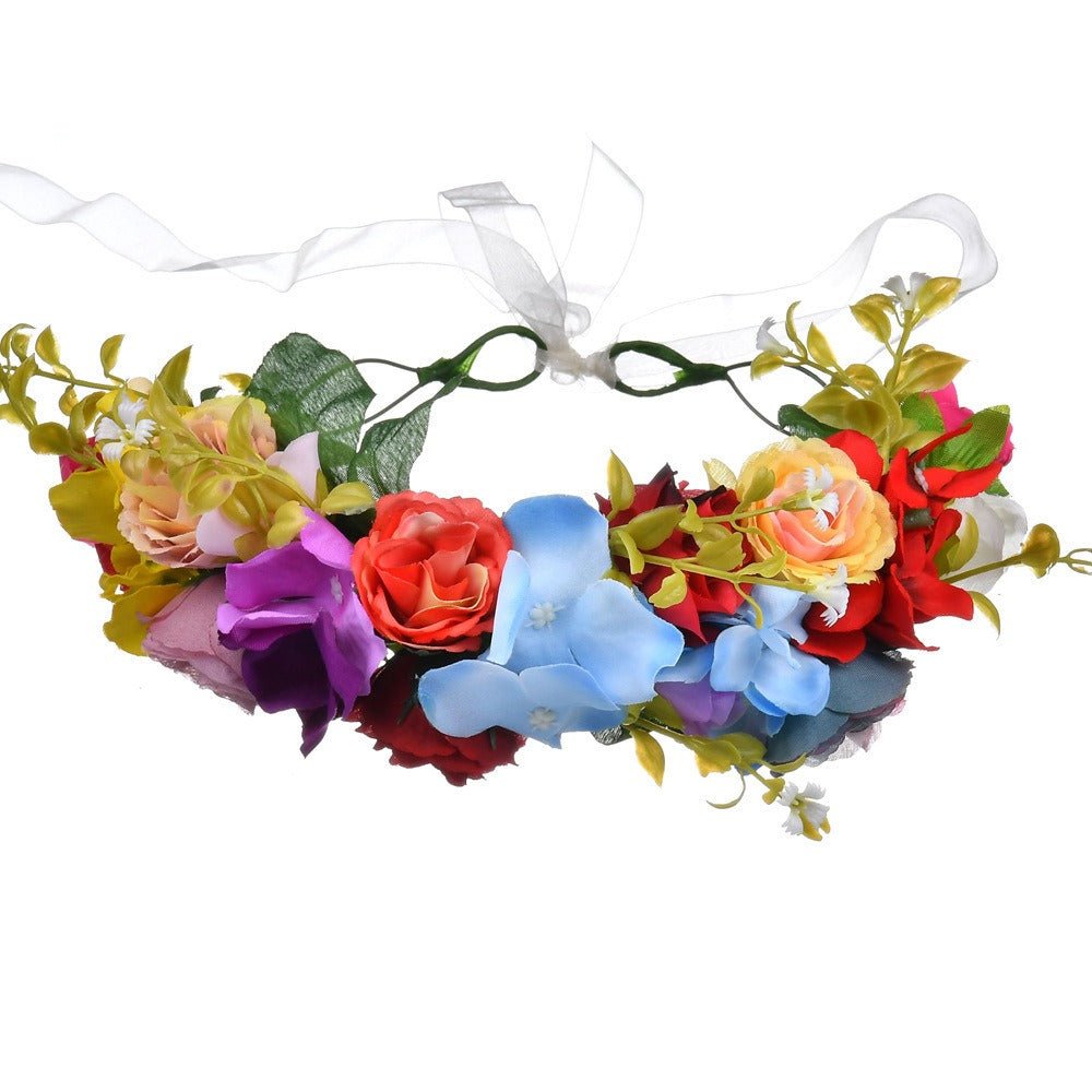 Big Red Rose Blossom Hair Band Bridal Flower Ring Hair Band - Luzilly Bridal & Apparel