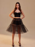 Black Tulle Underskirt (Petticoat) – Sheer Layering Skirt - Luzilly Bridal & Apparel