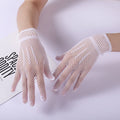 Black White Etiquette Gloves Wedding Dress Gloves - Luzilly Bridal & Apparel