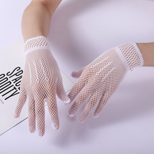Black White Etiquette Gloves Wedding Dress Gloves - Luzilly Bridal & Apparel
