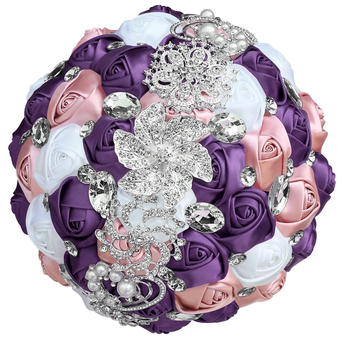 Blush Pink Silk Rose Wedding Bouquet - Luzilly Bridal & Apparel