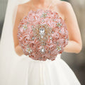 Blush Pink Silk Rose Wedding Bouquet - Luzilly Bridal & Apparel