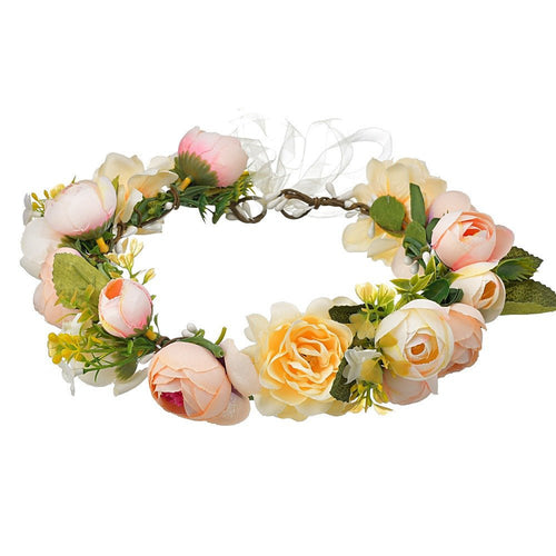 Bohemian floral hairband bride photo shoot bride hair accessories - Luzilly Bridal & Apparel