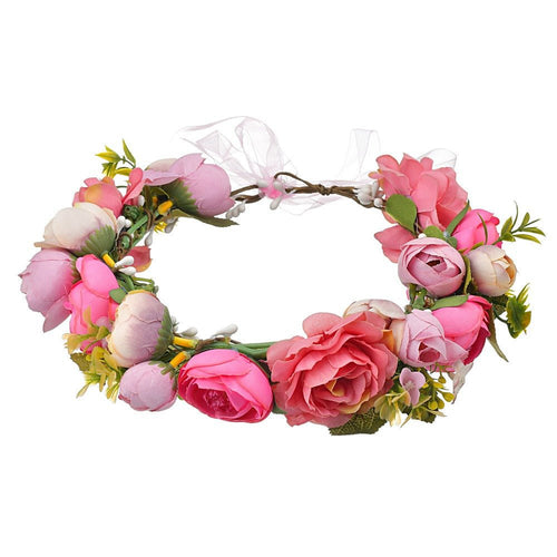 Bohemian floral hairband bride photo shoot bride hair accessories - Luzilly Bridal & Apparel