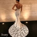 Boho Lace Backless Mermaid Wedding Dress - Luzilly Bridal & Apparel