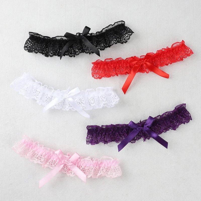 Bow and Flower Lace Bridal Garter - Luzilly Bridal & Apparel