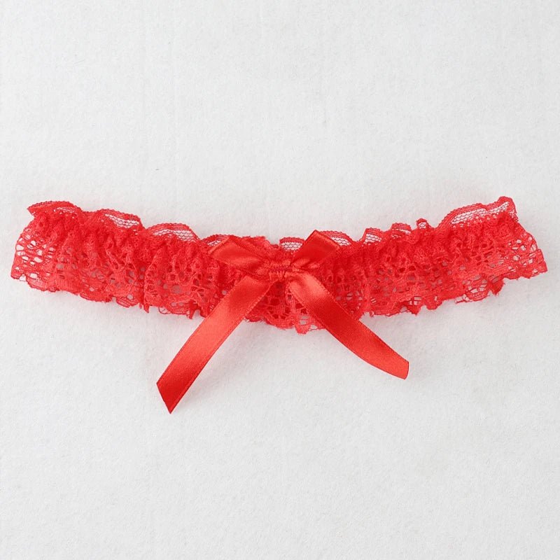 Bow and Flower Lace Bridal Garter - Luzilly Bridal & Apparel