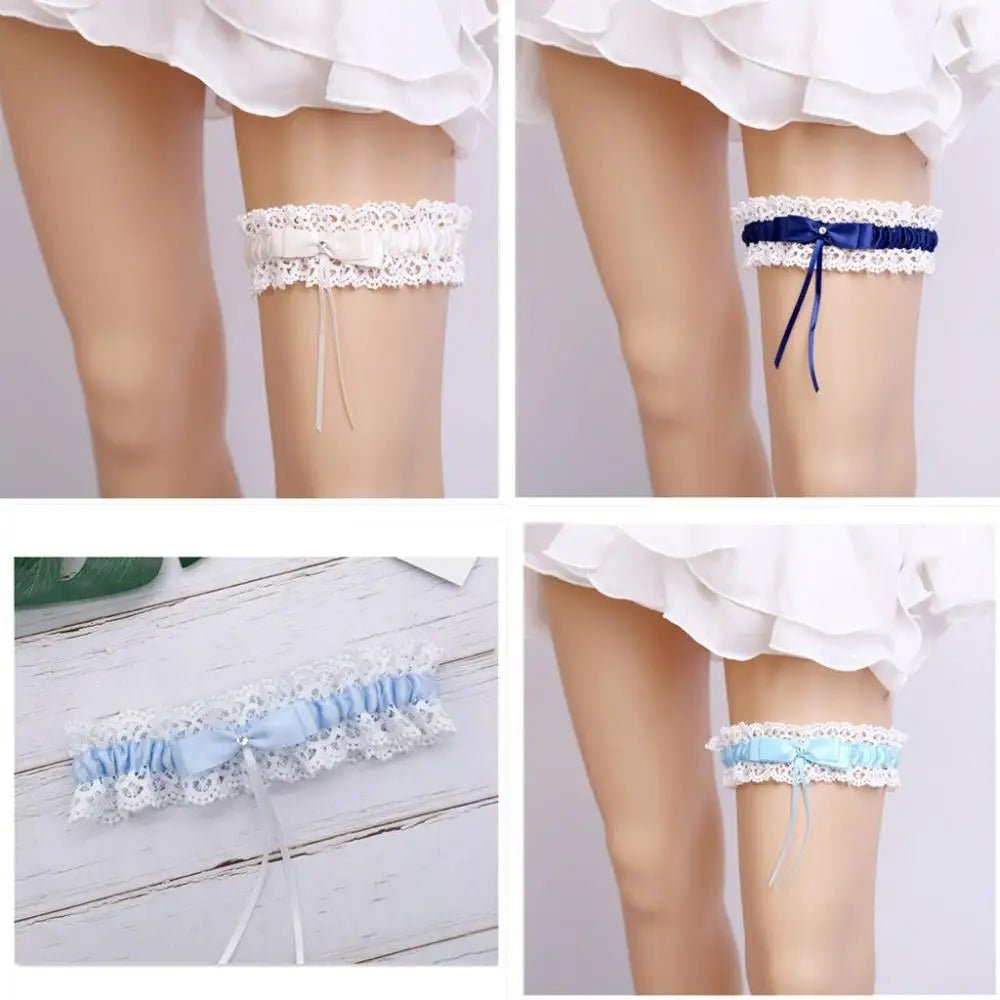 Bow Floral Lace Bridal Garter - Luzilly Bridal & Apparel