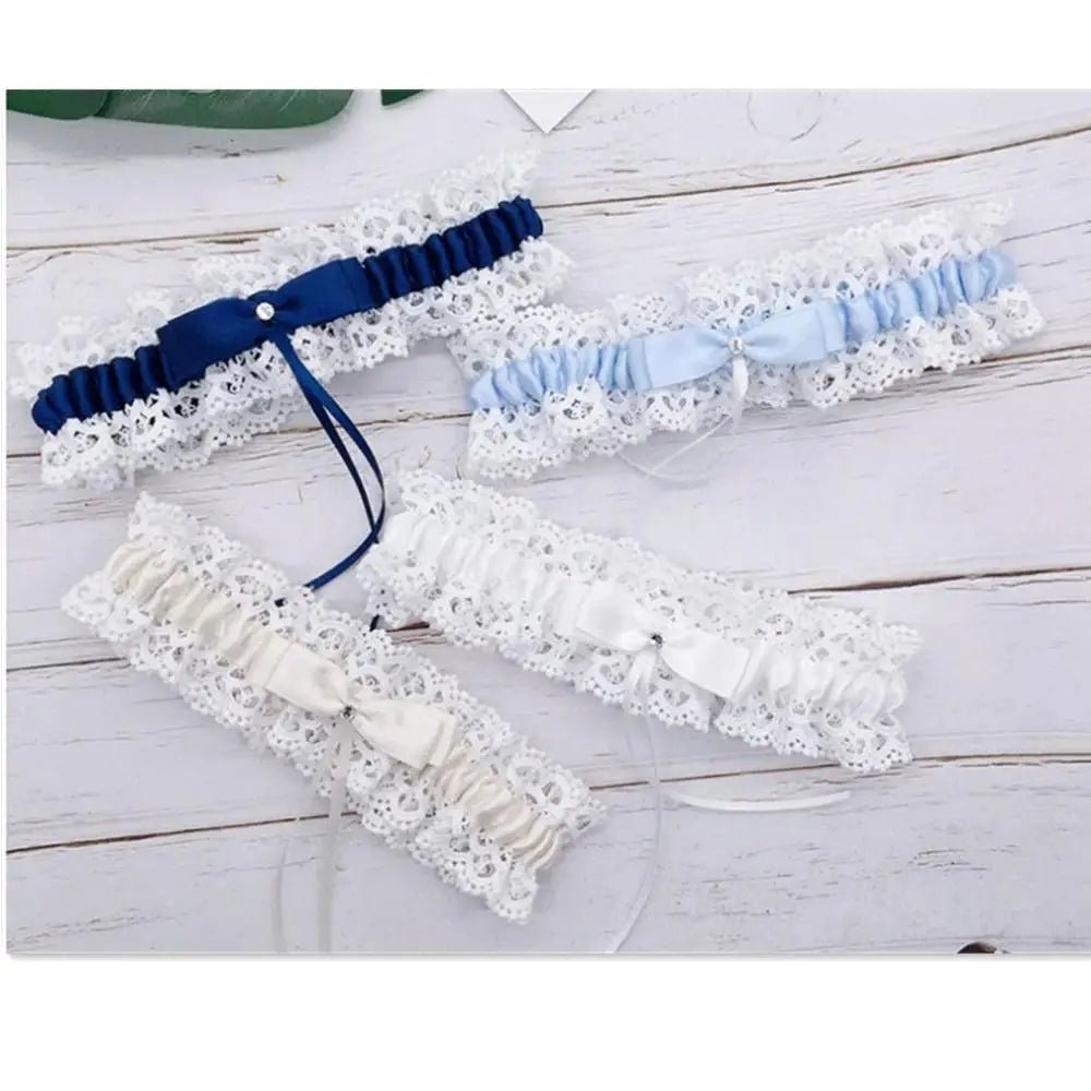 Bow Floral Lace Bridal Garter - Luzilly Bridal & Apparel