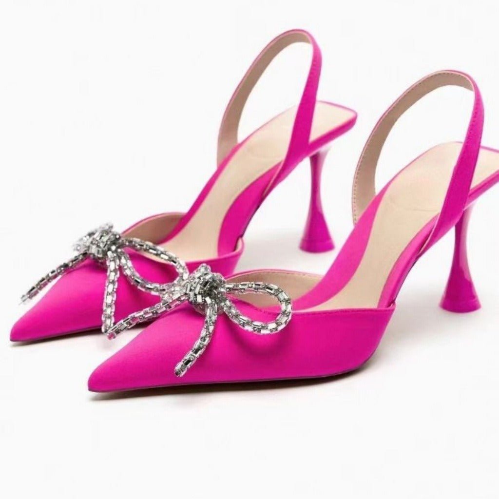 Bow High heels Woman Butterfly Rhinestone Heels Wedding Shoes for Women - Luzilly Bridal & Apparel