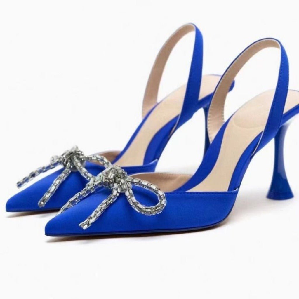 Bow High heels Woman Butterfly Rhinestone Heels Wedding Shoes for Women - Luzilly Bridal & Apparel