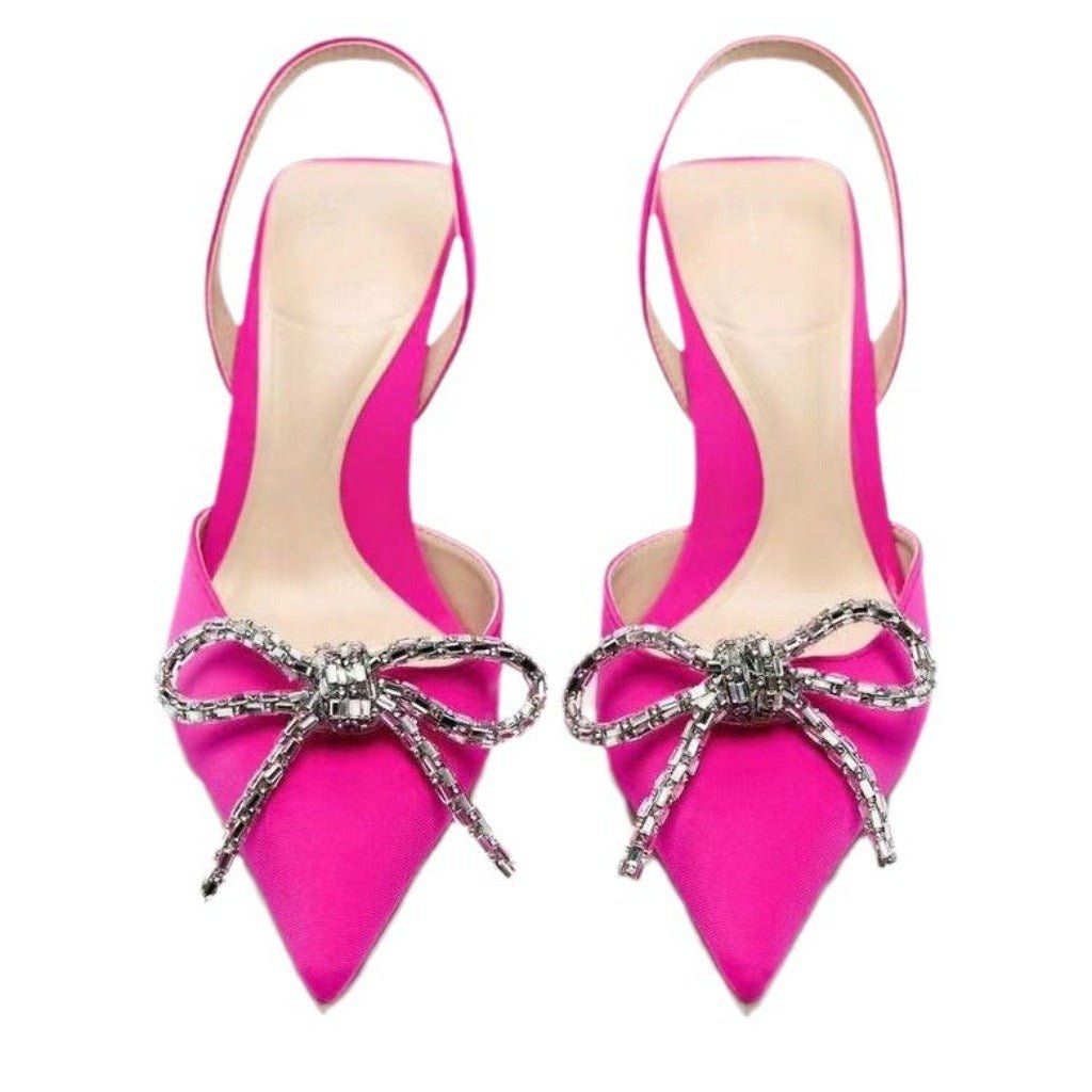 Bow High heels Woman Butterfly Rhinestone Heels Wedding Shoes for Women - Luzilly Bridal & Apparel