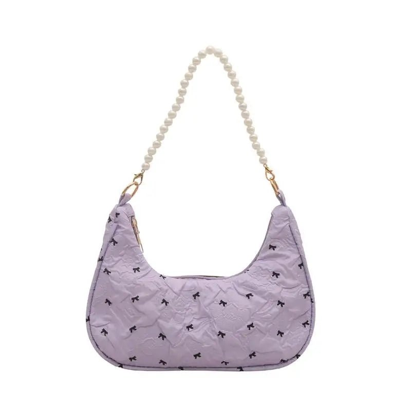 Bow Ruched Shoulder Purse - Luzilly Bridal & Apparel