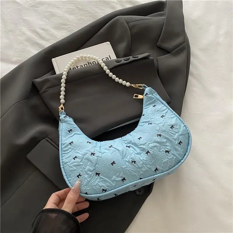 Bow Ruched Shoulder Purse - Luzilly Bridal & Apparel