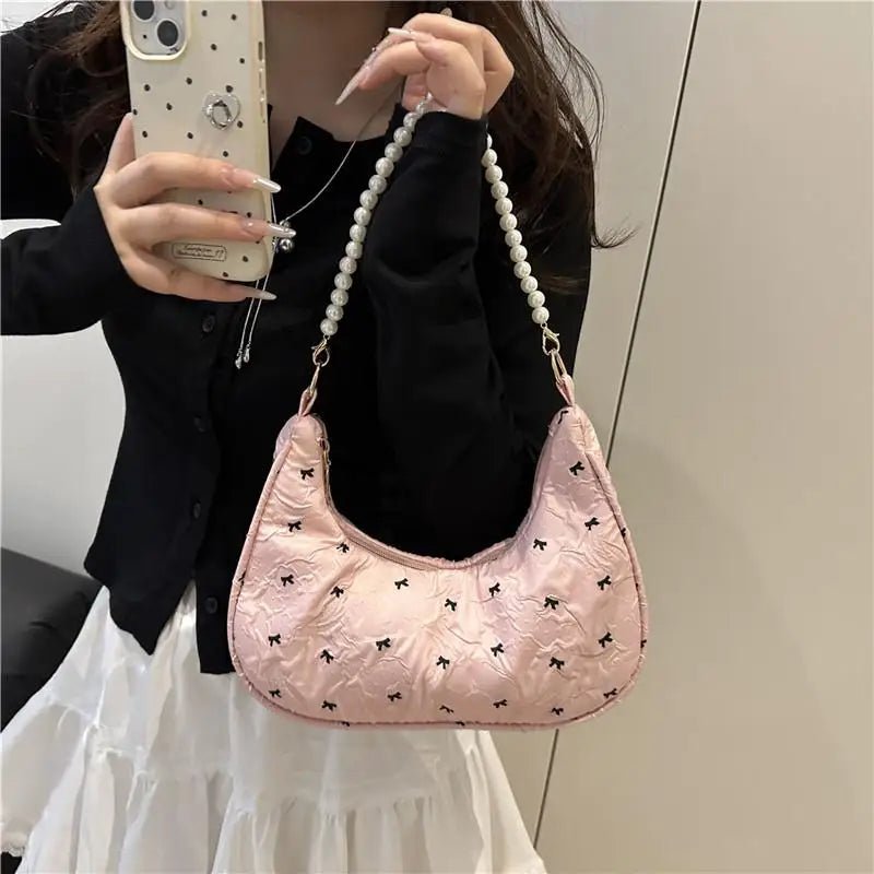 Bow Ruched Shoulder Purse - Luzilly Bridal & Apparel