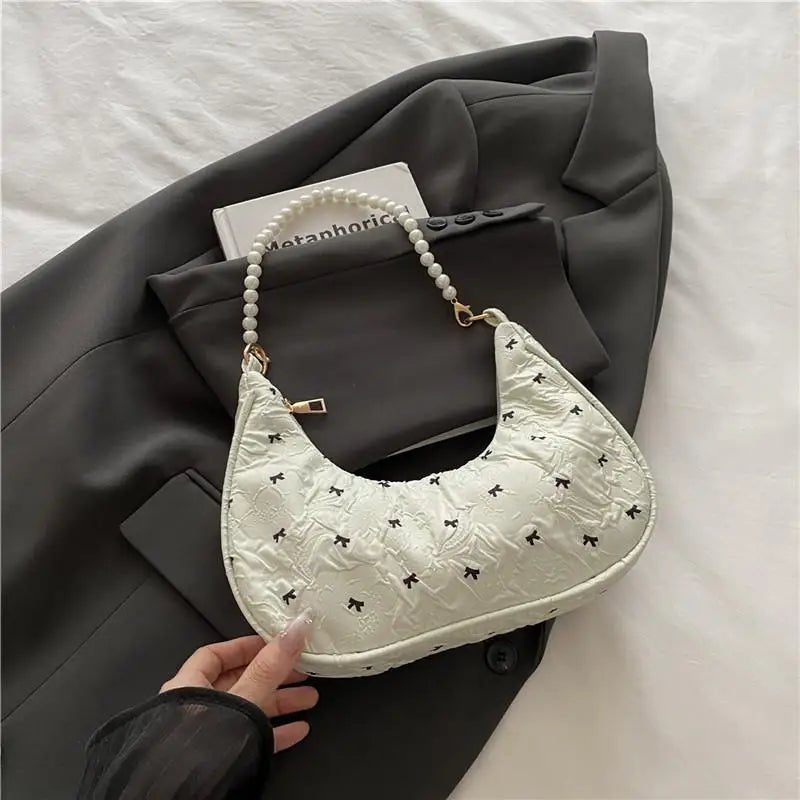 Bow Ruched Shoulder Purse - Luzilly Bridal & Apparel