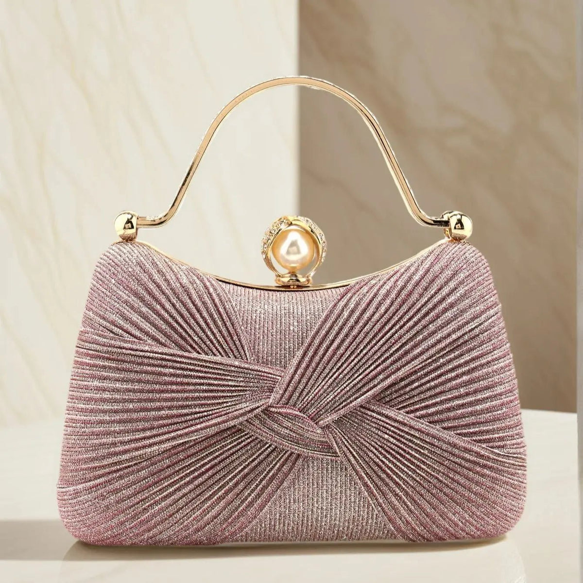Bow Sequined Evening Clutch - Luzilly Bridal & Apparel