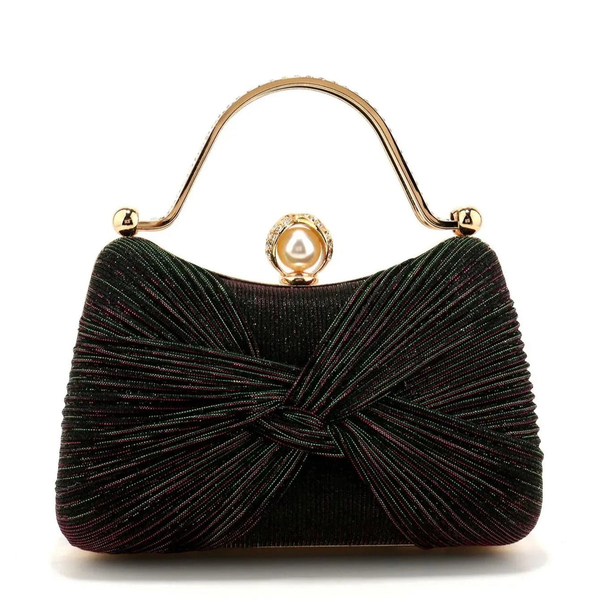 Bow Sequined Evening Clutch - Luzilly Bridal & Apparel