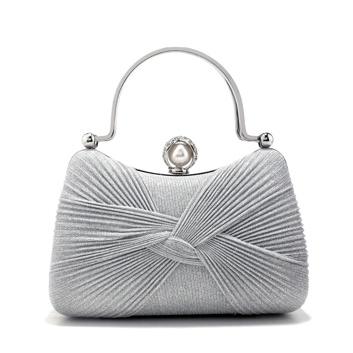 Bow Sequined Evening Clutch - Luzilly Bridal & Apparel