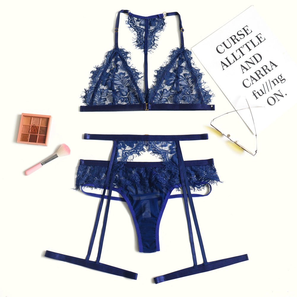 Bra Sexy Costumes Lingerie-Set Mesh Lace Transparent Women - Luzilly Bridal & Apparel