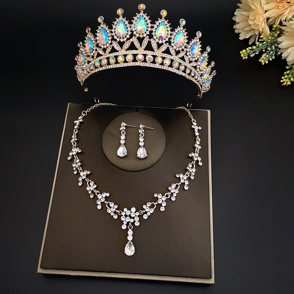 Bridal Crown, Necklace and Earring Set - Luzilly Bridal & Apparel