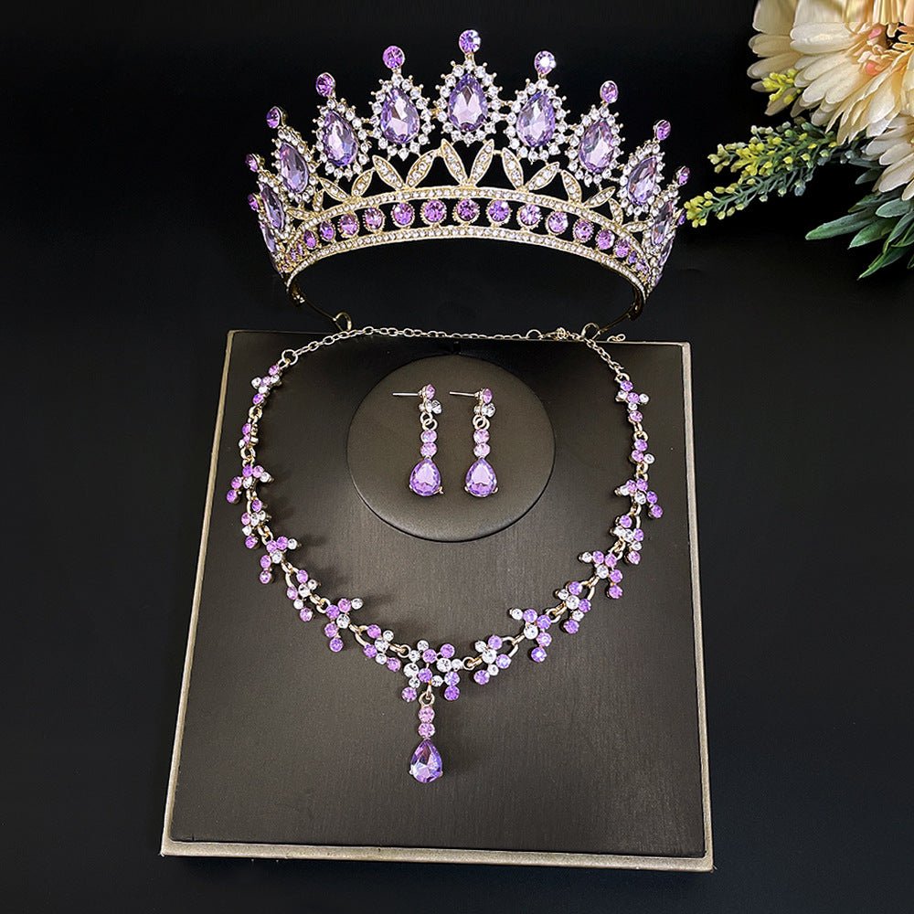 Bridal Crown, Necklace and Earring Set - Luzilly Bridal & Apparel