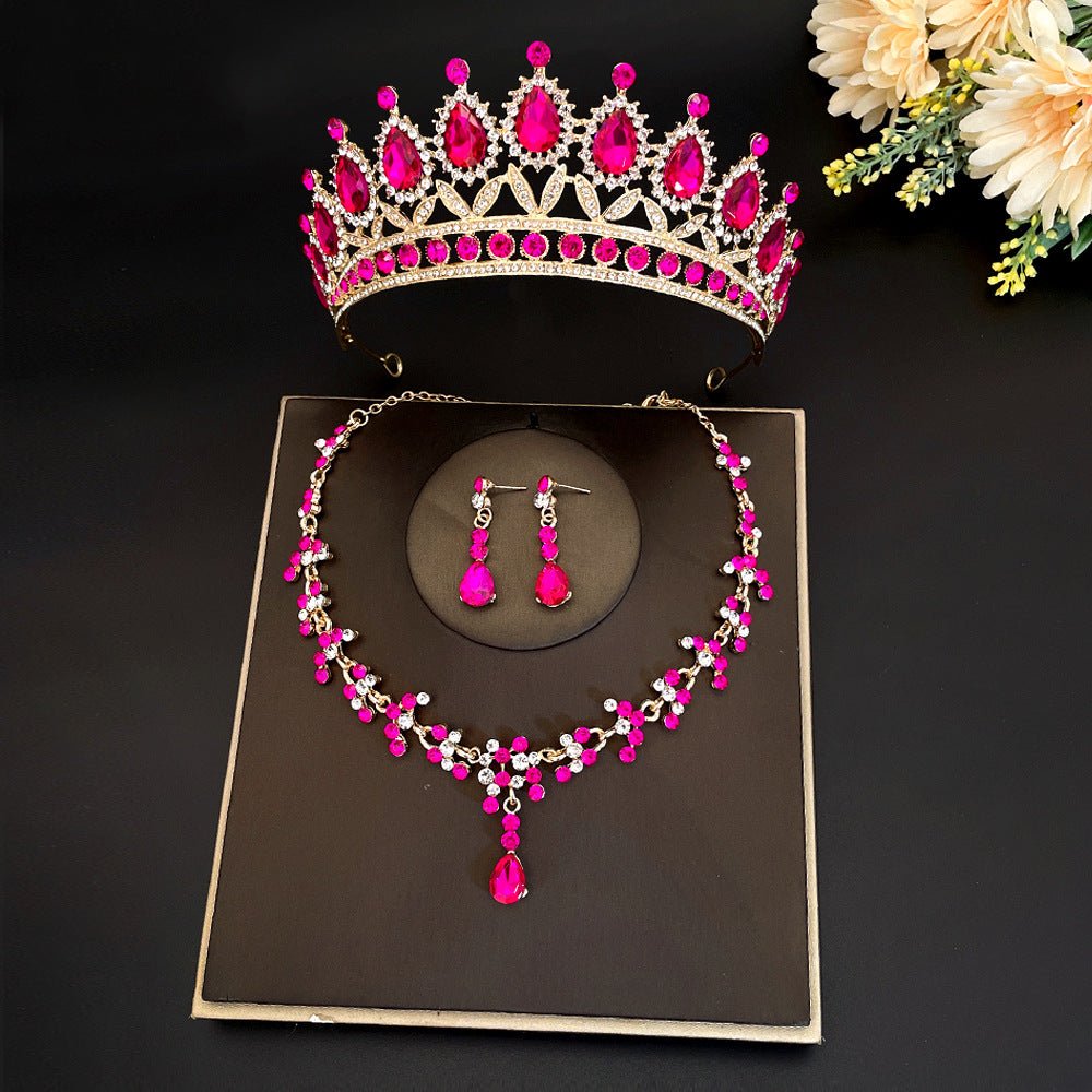 Bridal Crown, Necklace and Earring Set - Luzilly Bridal & Apparel