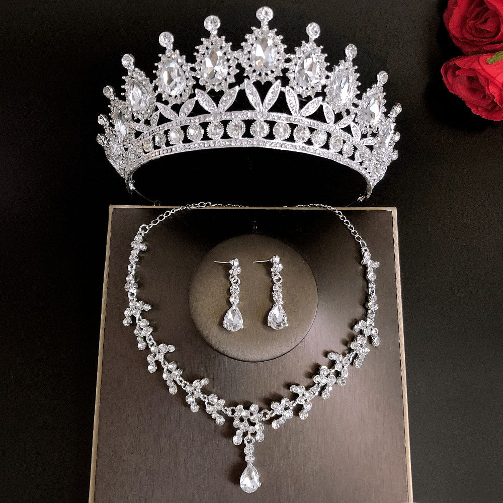 Bridal Crown, Necklace and Earring Set - Luzilly Bridal & Apparel