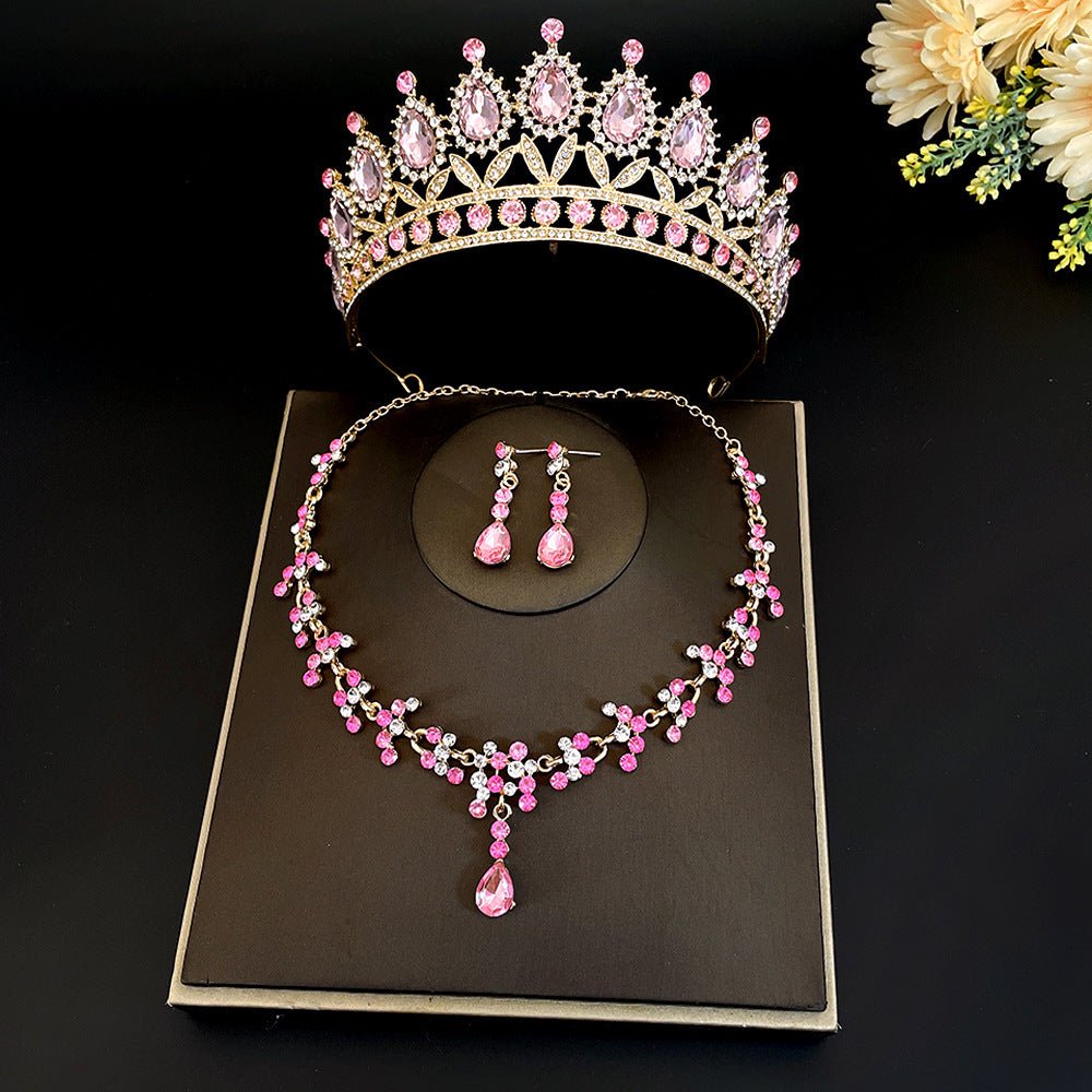Bridal Crown, Necklace and Earring Set - Luzilly Bridal & Apparel