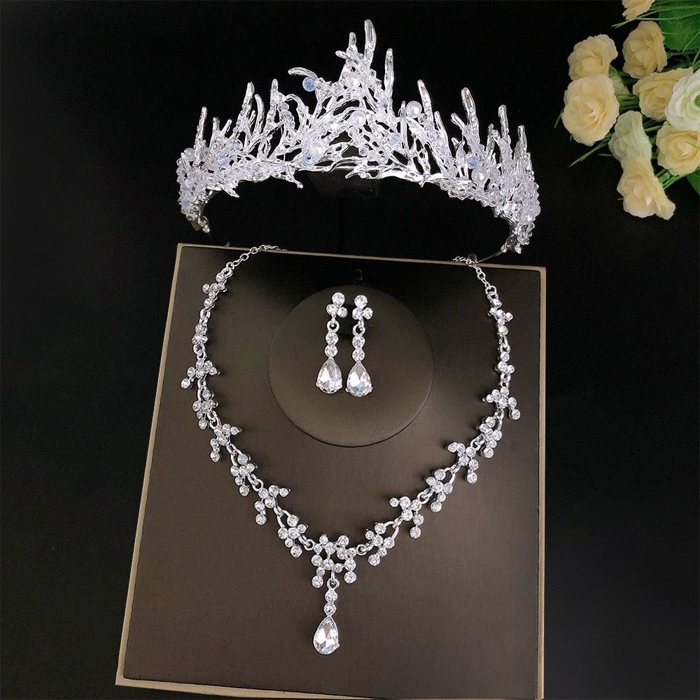 Bridal Crown, Necklace and Earring Set - Luzilly Bridal & Apparel