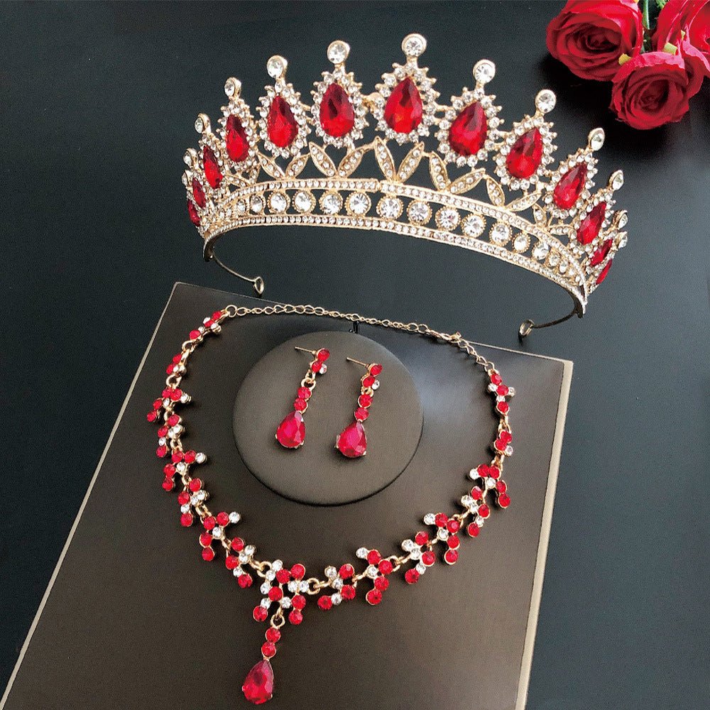 Bridal Crown, Necklace and Earring Set - Luzilly Bridal & Apparel