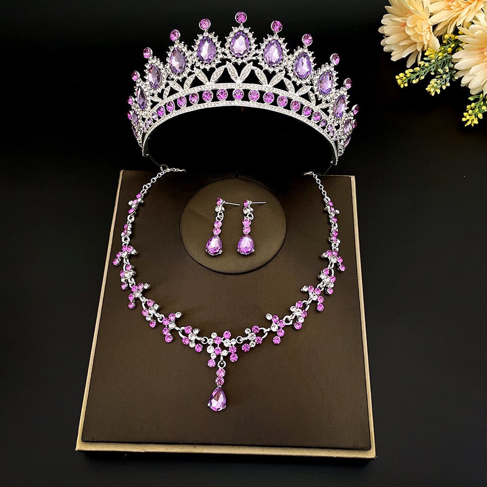 Bridal Crown, Necklace and Earring Set - Luzilly Bridal & Apparel