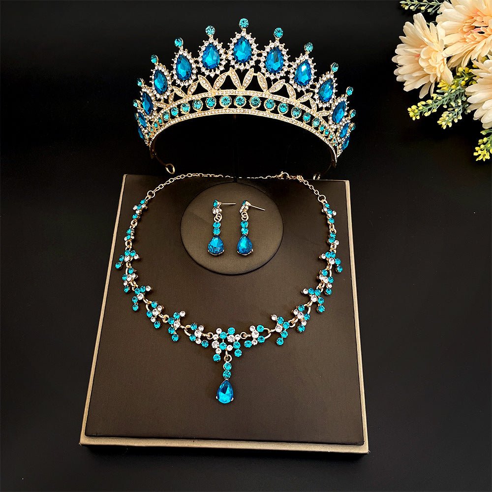 Bridal Crown, Necklace and Earring Set - Luzilly Bridal & Apparel