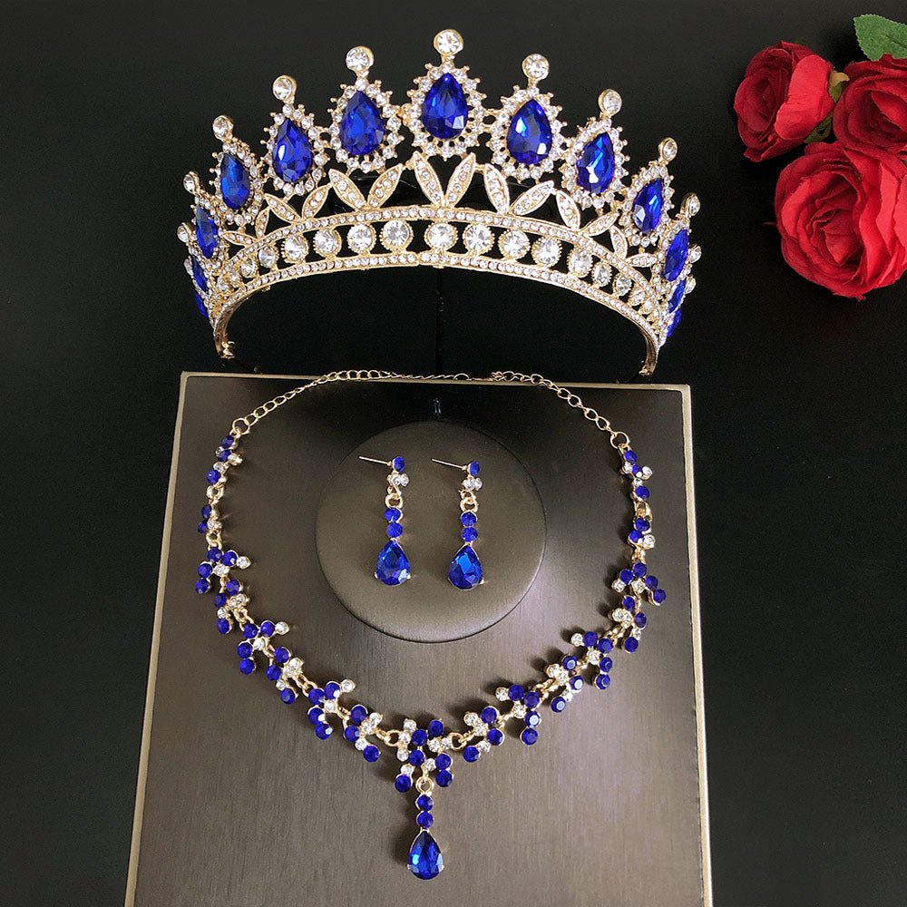 Bridal Crown, Necklace and Earring Set - Luzilly Bridal & Apparel