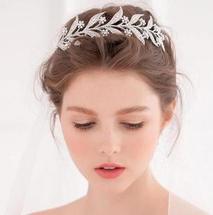 Bridal Crown Rhinestone Pearl Water Drop Hair Accessories Wedding Dress Ornaments - Luzilly Bridal & Apparel