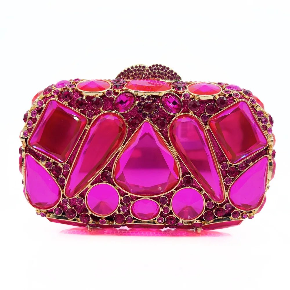 Bridal Crystal Minaudiere Clutch - Luzilly Bridal & Apparel
