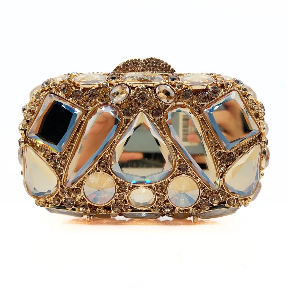Bridal Crystal Minaudiere Clutch - Luzilly Bridal & Apparel