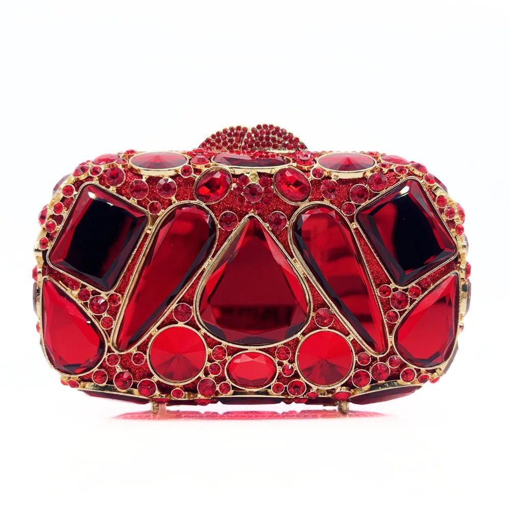 Bridal Crystal Minaudiere Clutch - Luzilly Bridal & Apparel