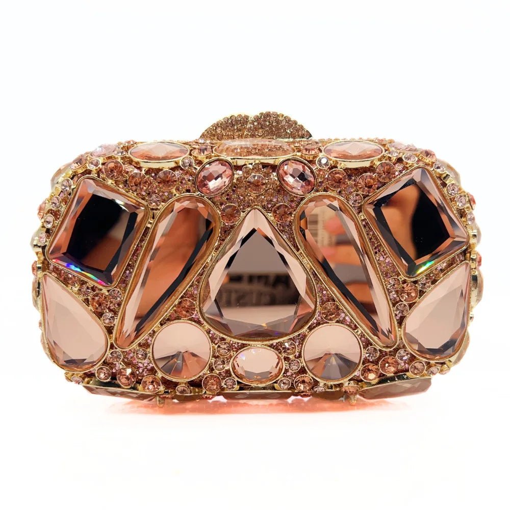 Bridal Crystal Minaudiere Clutch - Luzilly Bridal & Apparel