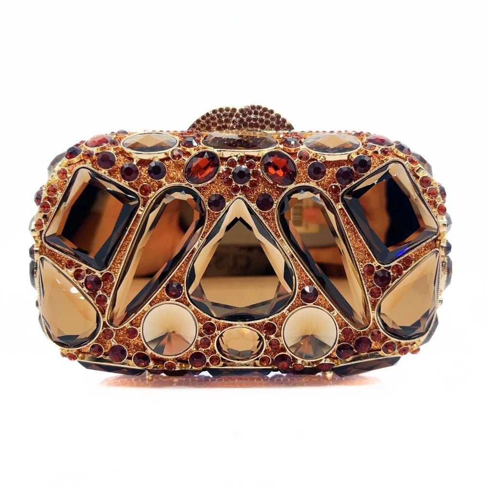 Bridal Crystal Minaudiere Clutch - Luzilly Bridal & Apparel