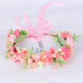 Bridal Fairy Flower Wreath Fabric Flower Starry Sky Headwear Children's Travel Photography Performance Hair Accessories Headrings - Luzilly Bridal & Apparel