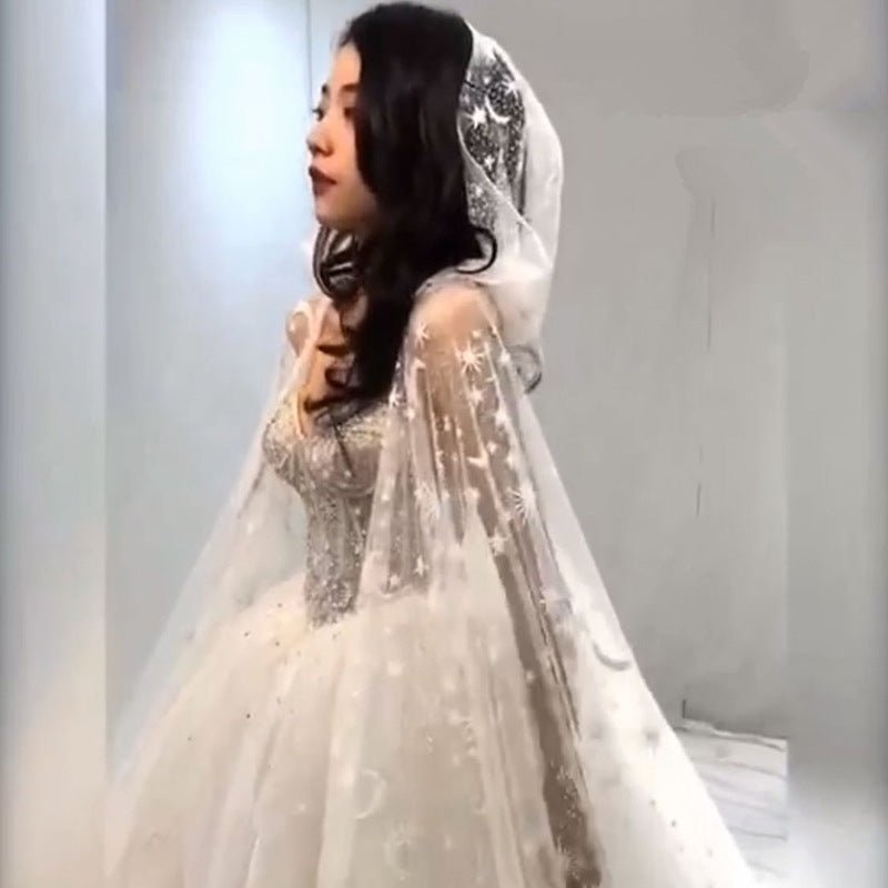 Bridal Fashion Simple Solid Color Pattern Type Veil - Luzilly Bridal & Apparel