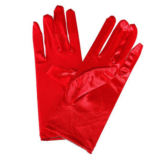 Bridal Gloves Women's Wedding Bow Short - Luzilly Bridal & Apparel
