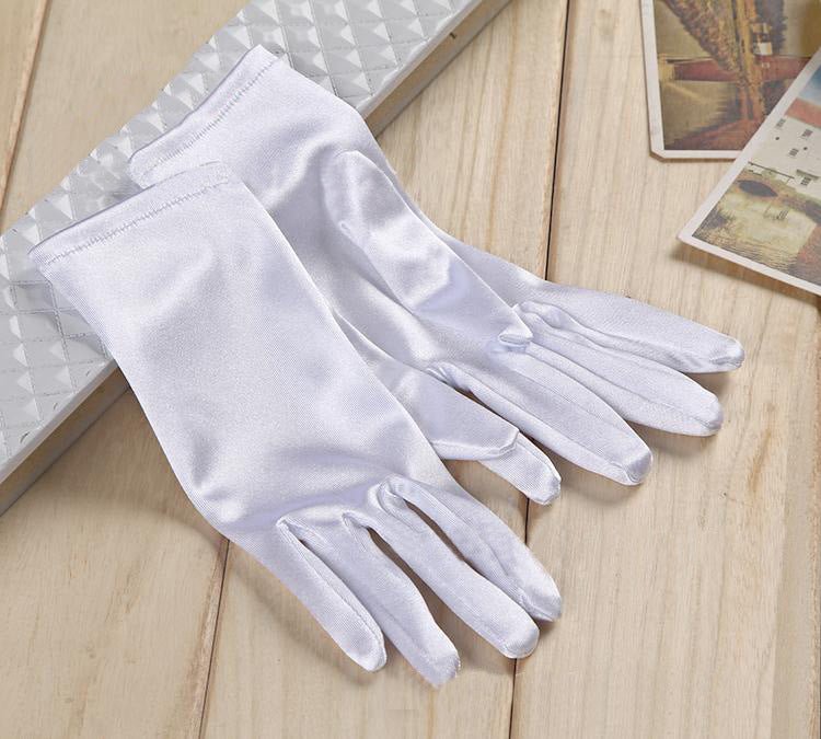 Bridal Gloves Women's Wedding Bow Short - Luzilly Bridal & Apparel