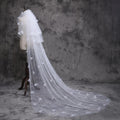 Three-Tier Mesh Cathedral Veil - Luzilly Bridal & Apparel