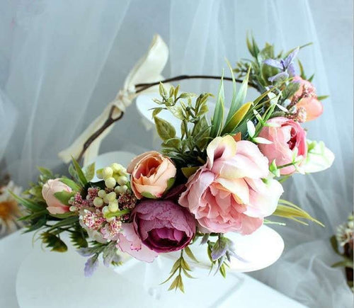 Bridal hair crown bridesmaid wreath accessory headflower - Luzilly Bridal & Apparel