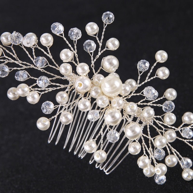 Bridal Hair Ornaments Fashion Hairwear Wedding Hair Accessories Comb for Hair Women Girl Headpiece Headdress Head Decoration Pin - Luzilly Bridal & Apparel