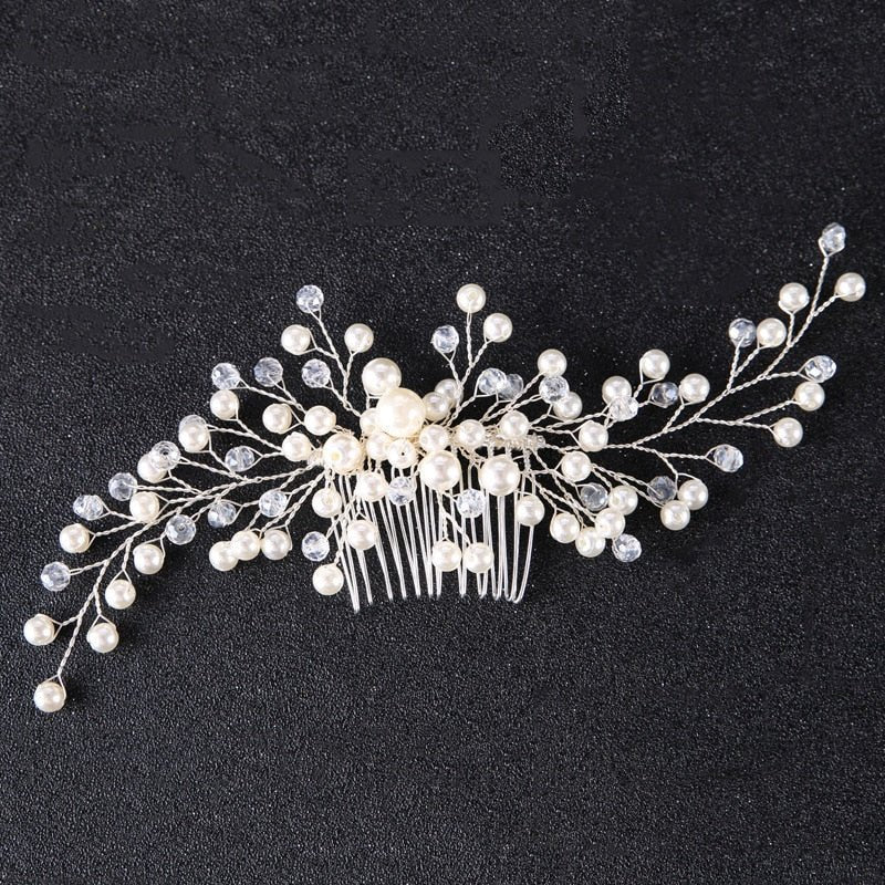 Bridal Hair Ornaments Fashion Hairwear Wedding Hair Accessories Comb for Hair Women Girl Headpiece Headdress Head Decoration Pin - Luzilly Bridal & Apparel
