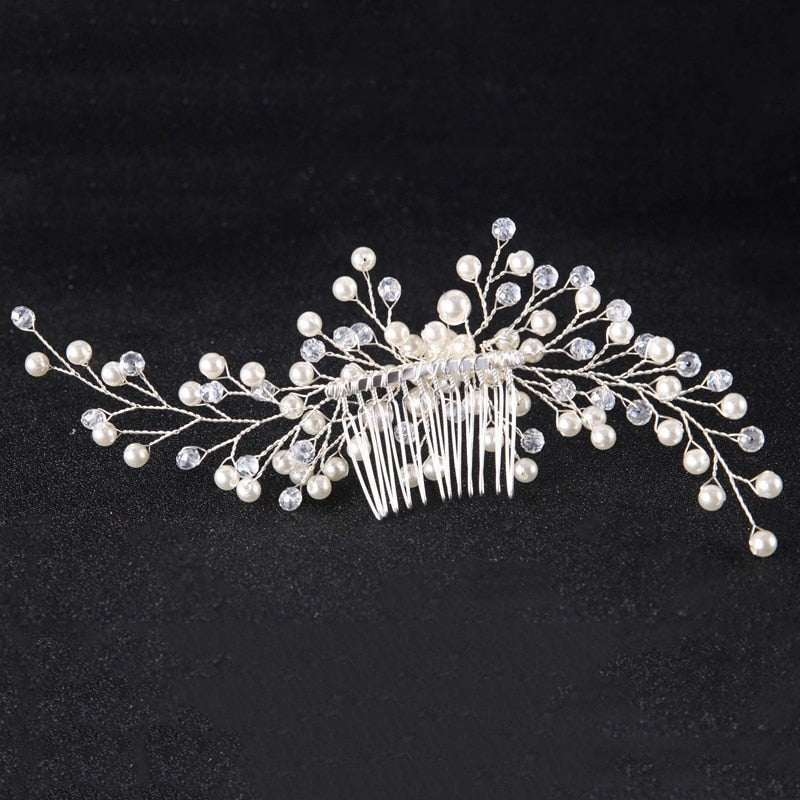 Bridal Hair Ornaments Fashion Hairwear Wedding Hair Accessories Comb for Hair Women Girl Headpiece Headdress Head Decoration Pin - Luzilly Bridal & Apparel